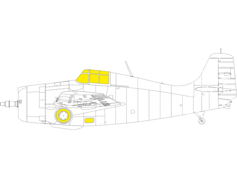 Eduard Express Mask EX904 F4F-4 TFace Eduard 1/48