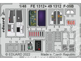 EDUARD photodecoupe avion 491312 Amélioration F-35B Italeri 1/48