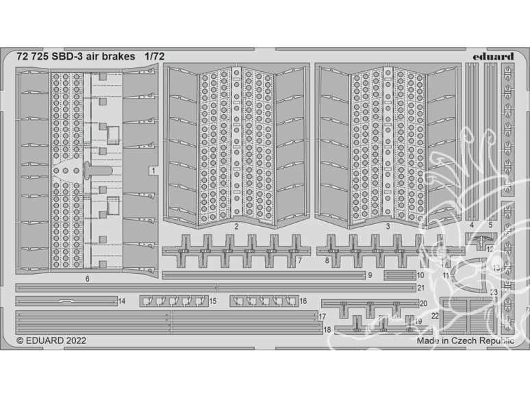Eduard photodecoupe avion 72725 Aérofreins SBD-3 Flyhawk 1/72