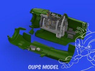 Eduard kit d'amelioration avion brassin Print 648800 Cockpit A6M3 Eduard 1/48