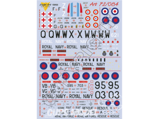 Decalques Model Art 72/084 DHC. Beaver Indochine, Wessex Has.3-.5 Sea King HC.4-HAS.2a-HAR.3 (RAF) 1/72