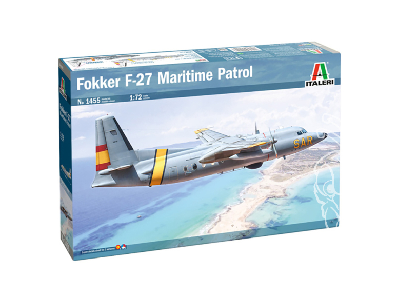 Italeri maquette avion 1455 Patrouille maritime Fokker F-27 1/72