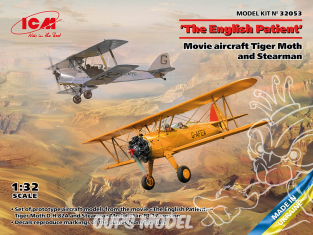 Icm maquette avion 32053 Le patient anglais Film avion Tiger Moth et Stearman 1/32