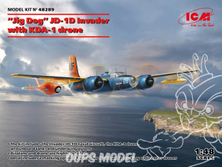 Icm maquette avion 48289 Jig Dog JD-1D Invader, avec le drone KDA-1 1/48