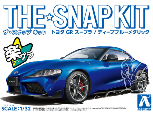 Aoshima maquette voiture 58893 Toyota GR Supra Deep blue metallic SNAP KIT 1/32
