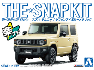 Aoshima maquette voiture 57797 Suzuki Jimny Chiffon Ivory metallic SNAP KIT 1/32