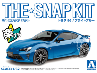 Aoshima maquette voiture 57544 Toyota GT86 Bright blue SNAP KIT 1/32