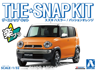 Aoshima maquette voiture 58329 Suzuki Hustler Passion Orange SNAP KIT 1/32