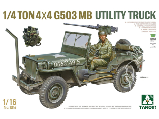 Takom maquette militaire 1016 1/4 Ton 4x4 G503 MB Utility truck 1/16