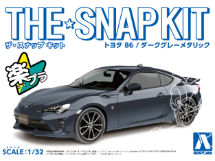 Aoshima maquette voiture 55977 Toyota GT86 Dark grey metallic SNAP KIT 1/32