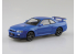 Aoshima maquette voiture 62500 Nissan Skyline R34 GT-R Bayside blue SNAP KIT 1/32