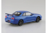 Aoshima maquette voiture 62500 Nissan Skyline R34 GT-R Bayside blue SNAP KIT 1/32