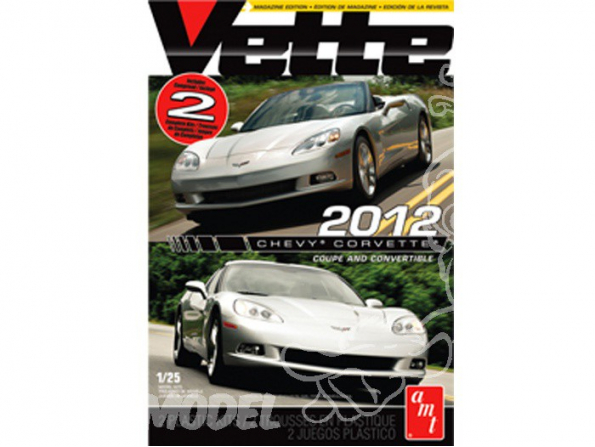 AMT maquette voiture 0786 Corvette coupe et convertible 2012 avec poster 1/25