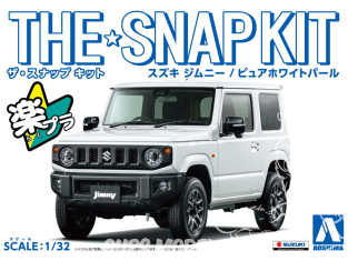 Aoshima maquette voiture 58176 Suzuki Jimny Pure white pearl SNAP KIT 1/32