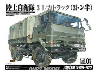 Aoshima maquette militaire 58909 Camion 3 1/2T Isuzu SKW-477 JGSDF 1/35