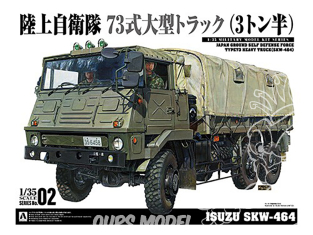 Aoshima maquette militaire 58947 Camion 3 1/2T Isuzu SKW-464 JGSDF 1/35
