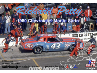 JR Models maquette voiture MC1980o Richard Petty’s 1980 Chevrolet ® Monte Carlo Schéma de peinture inversé 1/25