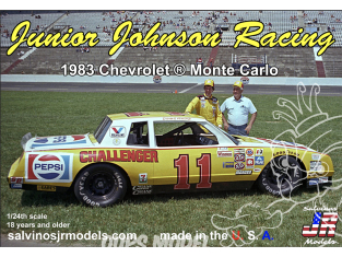 JR Models maquette voiture MC1983C N°11 Junior Johnson Racing 1983 "Pepsi Challenger" Chevrolet Monte Carlo 1/24