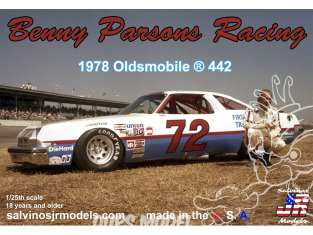 JR Models maquette voiture BPO1978D N°72 Benny Parsons 1978 Oldsmobile 442 1/25