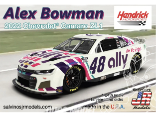 JR Models maquette voiture HMC2022ABP Hendrick Motorsports Chevrolet Camaro Alex Bowman n°48 1/24