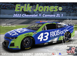 JR Models maquette voiture HMC2022EJP Hendrick Motorsports 2022 Chevrolet Camaro Erik Jones n°43 1/24