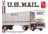 AMT maquette camion 1326 AMT FORD C900 CAMION DE COURRIER US AVEC REMORQUE USPS 1/25