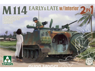 Takom maquette militaire 2154 M114 Early / Late avec intérieur 1/35