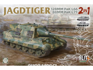 Takom maquette militaire 8008 Jagdtiger 128mm PaK L66 / 88mm PaK L71 2en1 1/35