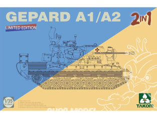 Takom maquette militaire 2044X Gepard A1/A2 Edition Limitée 2en1 1/35