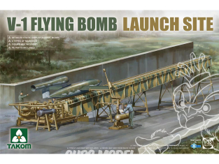 Takom maquette militaire 2152 V-1 Bombe volante avec rampe de lancement 1/35