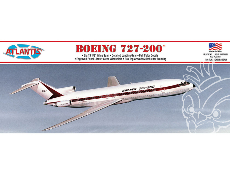 Atlantis maquette avion A6005 Boeing 727 Airliner 1/96