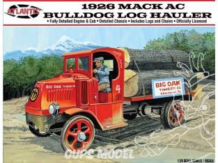 Atlantis maquette camion M2401 MACK AC Bulldog Logging 1926 1/24