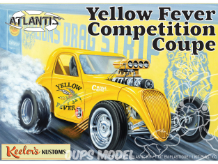 Atlantis maquette voiture H13101 Keeler's Kustoms Yellow Fever Competition Coupe 1/25