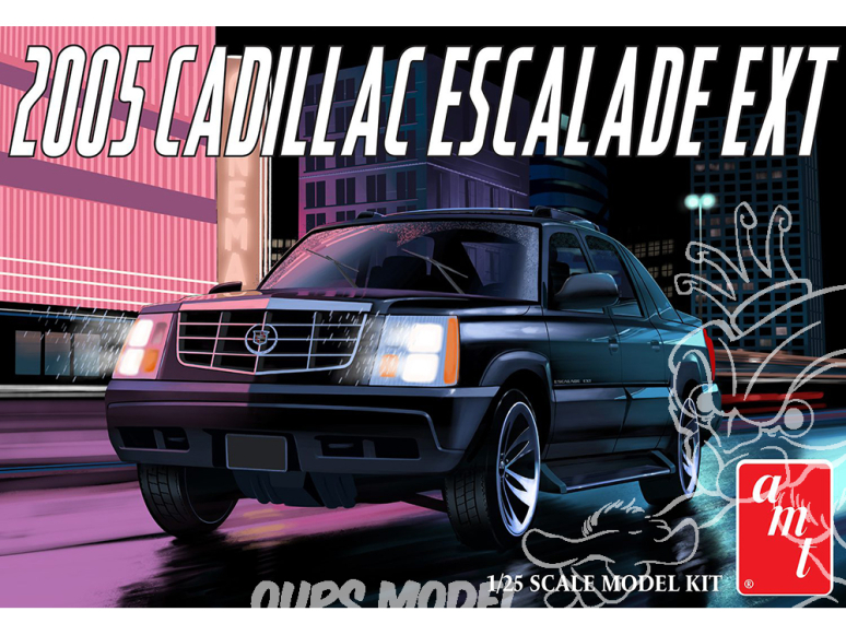 AMT maquette voiture 1317 CADILLAC ESCALADE EXT 2005 1/25