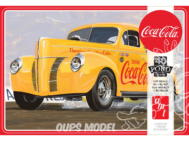 AMT maquette voiture 1346 FORD COUPE COCA-COLA 1940 1/25