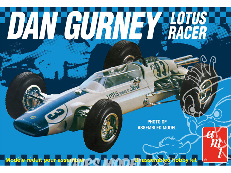 AMT maquette voiture 1288 DAN GURNEY LOTUS RACER 1963 1/25