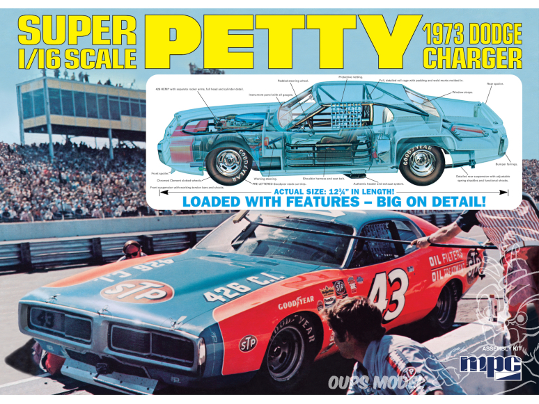 MPC maquette voiture 938 Richard Petty 1973 Dodge Charger 1/16