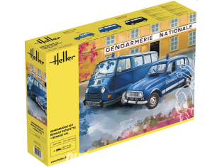 Heller maquette 50325 Gendarmerie Set Renault Estafette avec Renault 4TL 1/24