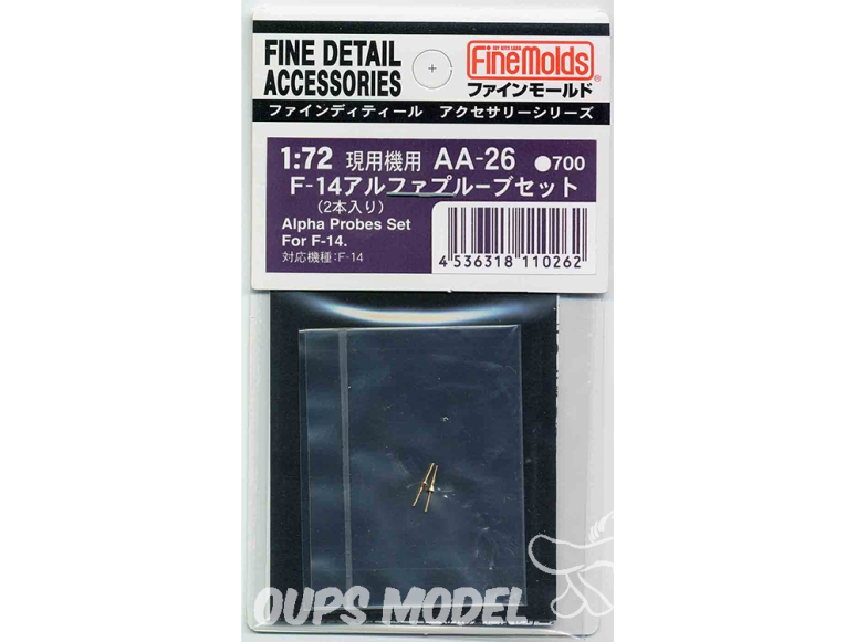 Fine Molds kit d'amélioration AA-26 Photodécoupe Jeu de sondes F-14 Alpha (2 pièces) 1/72