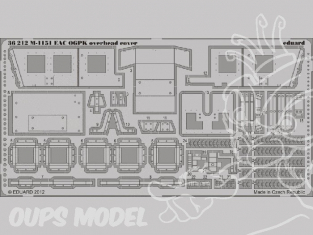 Eduard photodecoupe militaire 36212 M-1151 EAC OGPK Overhead cover 1/35