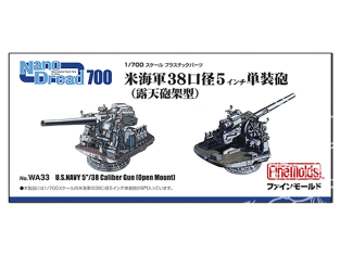 Fine Molds kit d'amélioration WA33 U.S.NAVY 5″/38 Caliber canon (montage ouvert) 1/700