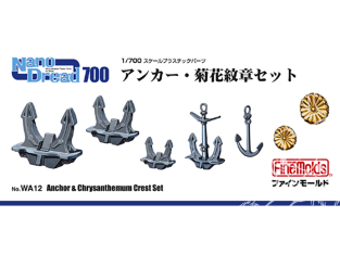Fine Molds kit d'amélioration WA12 Ancre de la marine japonaise et ensemble de crête de chrysanthème 1/700