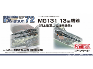 Fine Molds kit d'amélioration NA14 Mitrailleuse MG131 13 mm (mitrailleuse tournante de type 2 de la marine japonaise) 1/72