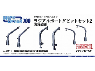 Fine Molds kit d'amélioration WA11 IJN Radial Boat Davit Set 2 (pour Destroyer) 1/700