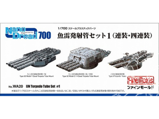 Fine Molds kit d'amélioration WA20 Jeu de tubes lance-torpilles 1 (tandem/quadruple) 1/700