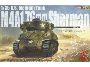 Asuka maquette militaire 35-047 M4A1 76mm Sherman 1/35