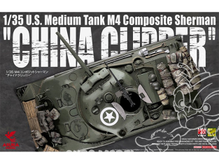 Asuka maquette militaire 35-034 M4 Composite Sherman "China Clipper" 1/35