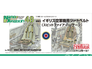 Fine Molds kit d'amélioration NC6 Ensemble de ceinture de sécurité pour avion de la RAF de la Seconde Guerre mondiale 1/48