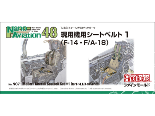 Fine Molds kit d'amélioration NC7 Jeu de ceintures de sécurité Modern Aviation (F-14, F/A-18) 1/48