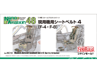 Fine Molds kit d'amélioration NC10 Jeu de ceintures de sécurité Modern Aviation (F-4, F-8) 1/48